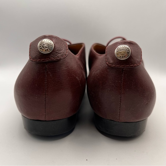 BURGUNDY LONGCHAMP LEATHER LOAFERS - Picture 11 of 14